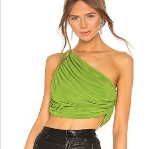 Sold out Norma Kamali Diana Top in Matcha Green Large NWT